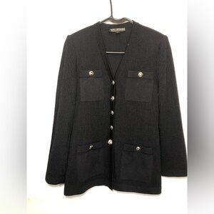 St. John Black  Sweater Cardigan
VINTAGE size 2